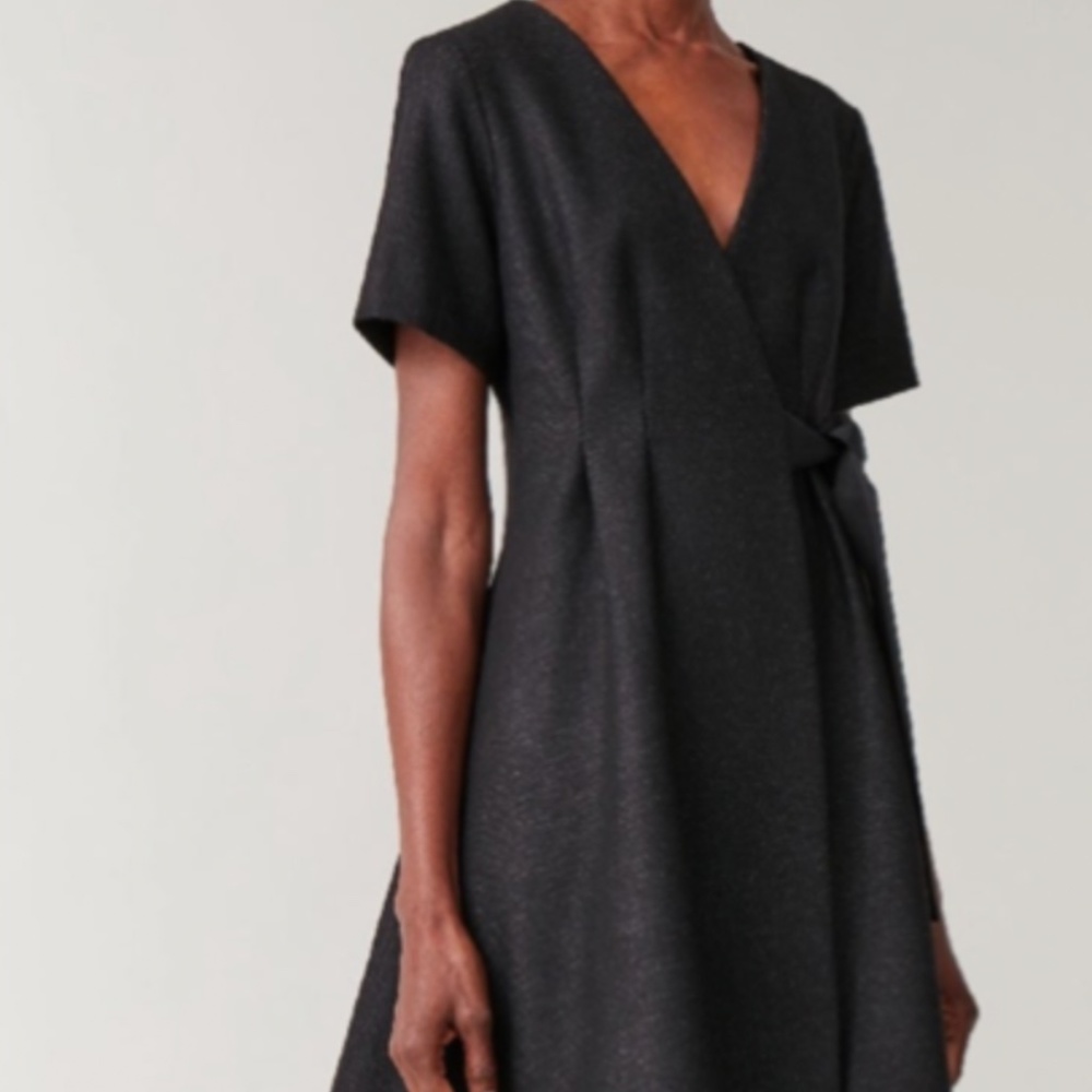 COS TIE-UP WOOL DRESS